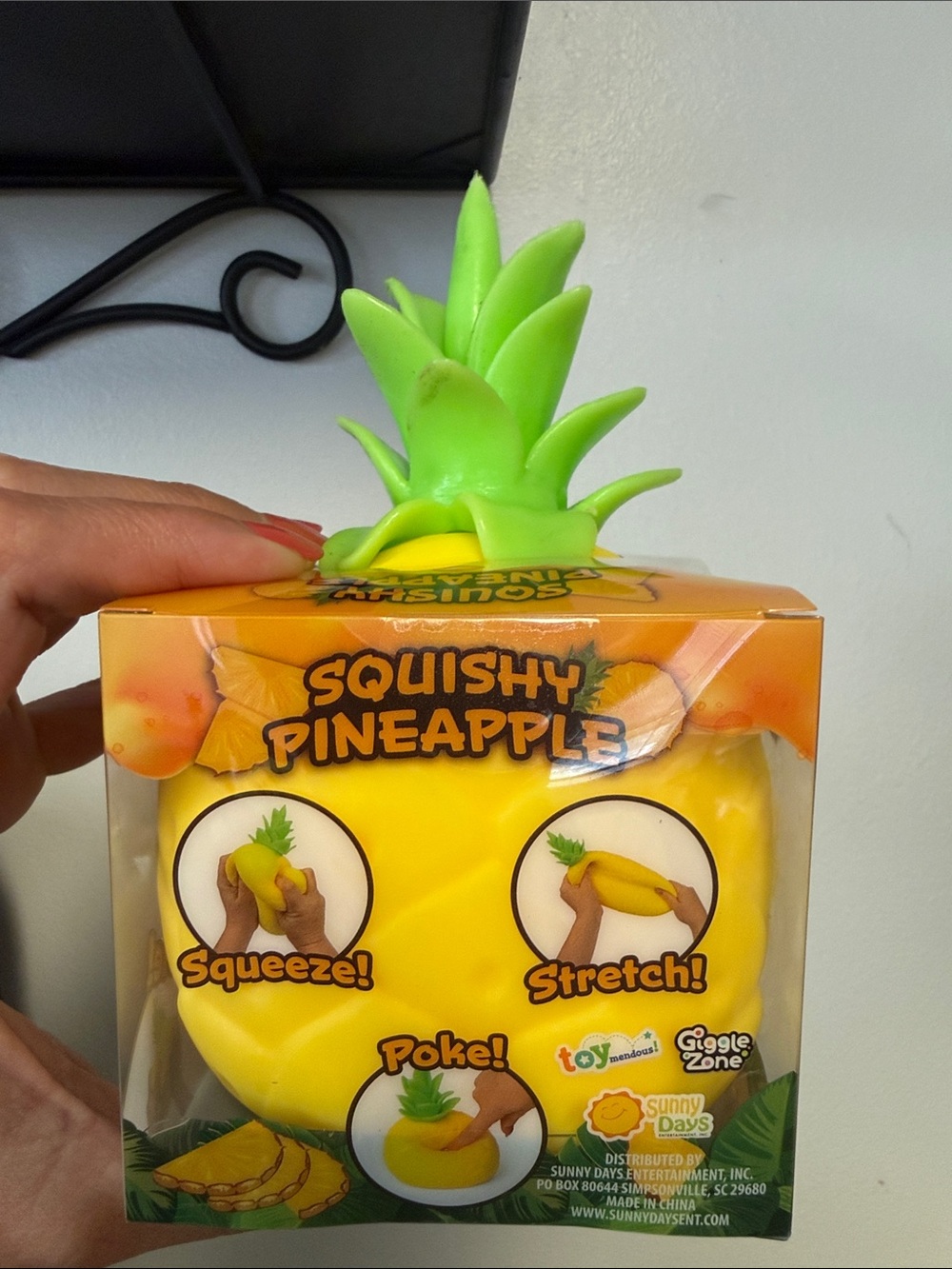 Squishy Pineapple Toy - Yellow/Green